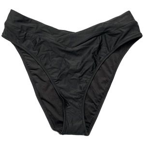 J. Crew Black High-Cut Bikini Bottoms